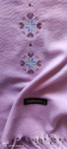 Кашмирен шал с бродерия , снимка 4 - Шалове - 53063898