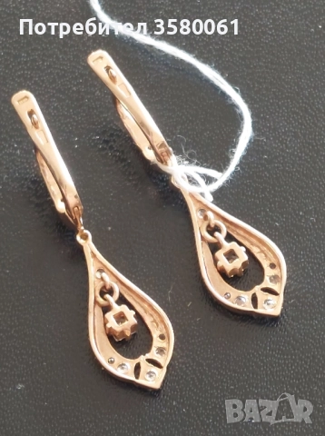 Руски златни обеци "Каплици", снимка 4 - Обеци - 52864485