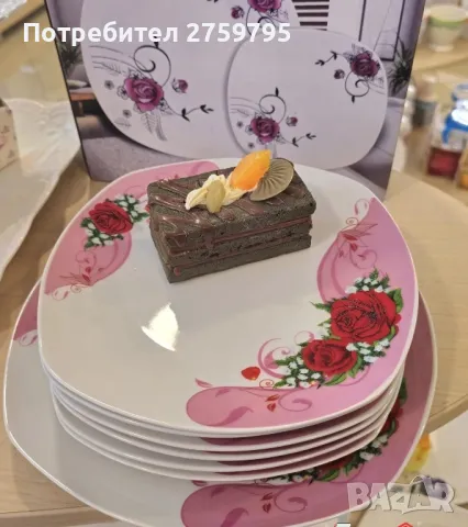 НОВО.Десертни чинии от 7 части комплекта Порцелан, снимка 2 - Сервизи - 49247682