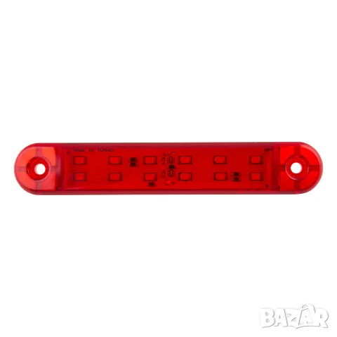 LED габарит 12 LED 130 mm 12-24V с червена светлина