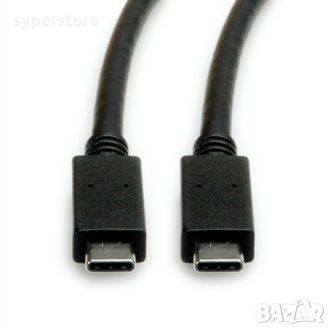 Кабел USB3.1 C-C, M/M, 1m, PD5A Roline S3521 SS301208 Мъжко-Мъжко, снимка 1 - Друга електроника - 39437396