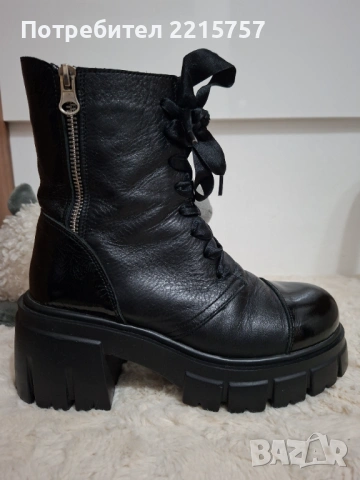 Боти от естеств.кожа и лак. Италия.