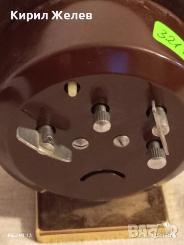 Стар механичен будилник SHANGHAI CHINA рядък за КОЛЕКЦИЯ ДЕКОРАЦИЯ 32114, снимка 6 - Антикварни и старинни предмети - 51859666