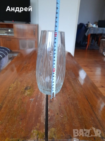 Стара стъклена ваза #18, снимка 6 - Други ценни предмети - 53073058