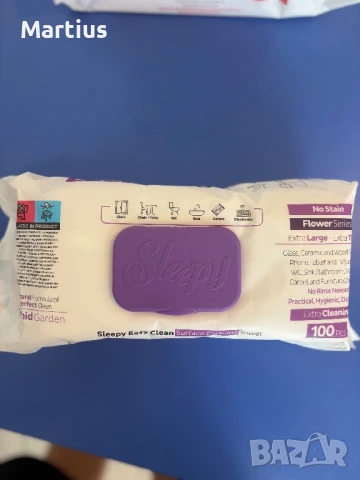 🧽 Sleepy Easy Clean – Мокри кърпи за почистване на повърхности – 100 броя, снимка 3 - Препарати за почистване - 50989110