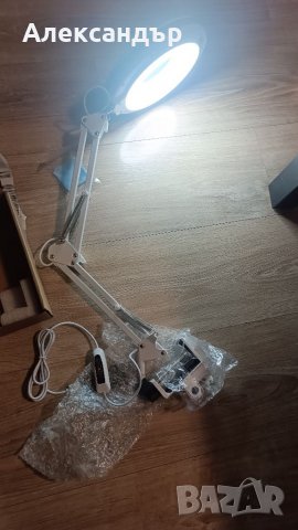 Лед лампа с лупа за бюро. Козметична лампа с лупа лесен монтаж универсален , снимка 10 - Друго оборудване - 39546564