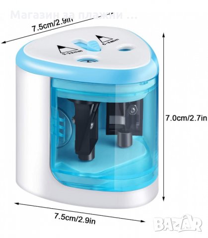 ЕЛЕКТРИЧЕСКА ОСТРИЛКА С ДВА ОТВОРА, ЗА МОЛИВИ 6 - 8 ММ. И 9 -12 ММ. - код  8004, снимка 11 - Ученически пособия, канцеларски материали - 34138653