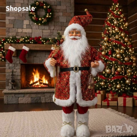 Внеси коледно вълшебство у дома – фигура на Дядо Коледа, която създава празнично настроение за секун, снимка 6 - Декорация за дома - 52696740