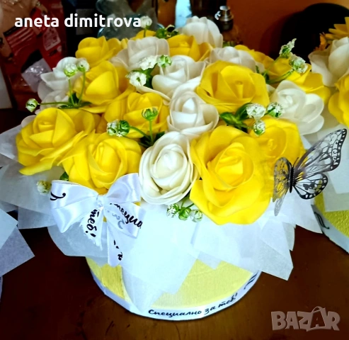 Ръчно изработени букети , снимка 2 - Изкуствени цветя - 53144666