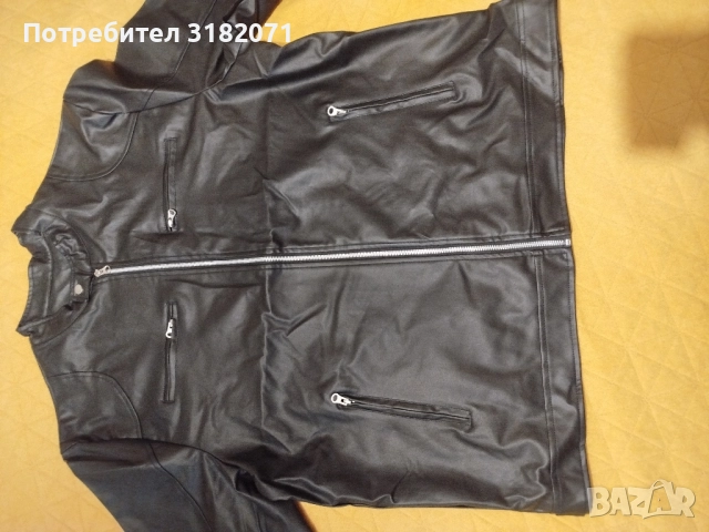 ЧИСТО НОВО мъжко кожено яке,изкуствена кожа, снимка 9 - Якета - 52059766