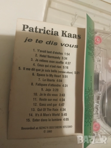 Patricia Kaas – Je Te Dis Vous - аудио касета музика, снимка 2 - Аудио касети - 52382995