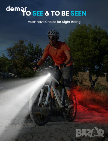Велосипедни светлини Coicer за нощно каране, акумулаторни, супер ярки, снимка 3 - Аксесоари за велосипеди - 44651960