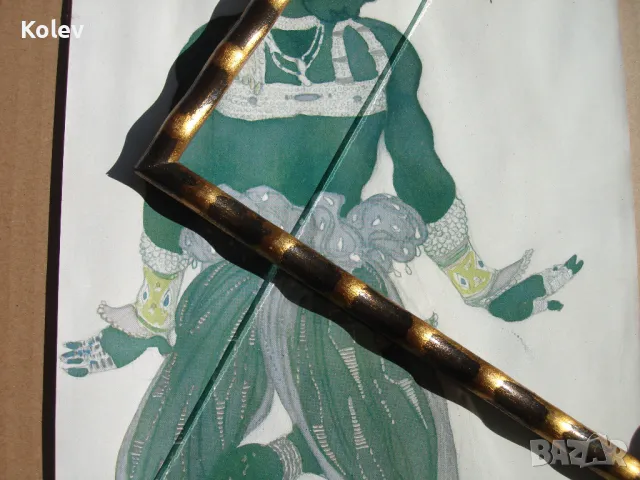 Хромолитография на Леон Бакст от 1920 те, снимка 3 - Антикварни и старинни предмети - 47584546