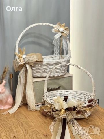 Великденска кошница, снимка 6 - Изкуствени цветя - 53829337
