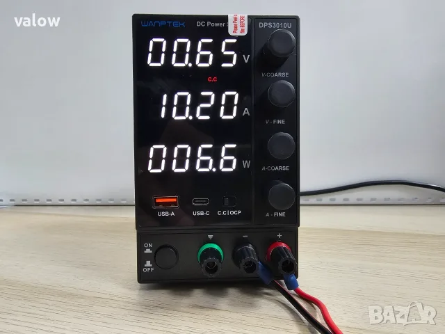 Регулируемо лабораторно захранване 30V / 10A захранващ блок регулиране на ток и напрежение USB TypeC, снимка 3 - Друга електроника - 56172013