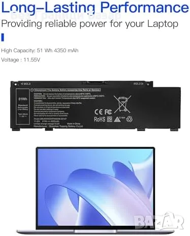 Нова лаптоп Dell G3 G5 Батерия 266J9 51Wh 11.55V M4GWP PN1VN C9VNH Inspiron 5490