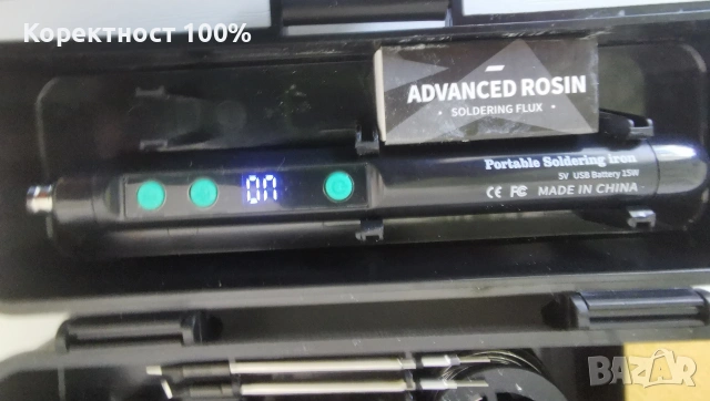 акумулаторен поялник с електронно регулиране на температурата до 450 градуса, снимка 8 - Винтоверти - 53836373