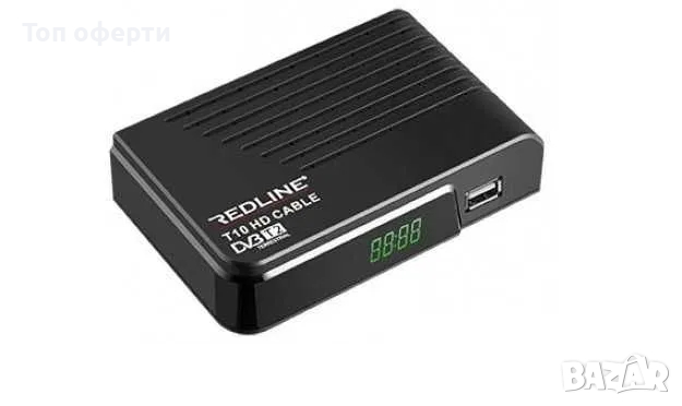Цифров приемник DVB-T кабелен DVB-C приемник REDLINE T10 HD, снимка 3 - Приемници и антени - 36301459