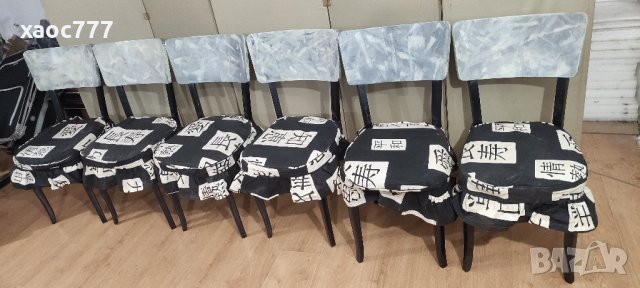 Комплект отлични 6 арт стола, снимка 1 - Столове - 42619191