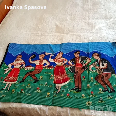 Ръчно тъкан килим, дължина 1 м, ширина 55 см, снимка 2 - Килими - 55740879