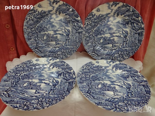 Порцелан на The Hunter by Myott в синьо, снимка 6 - Антикварни и старинни предмети - 41739296