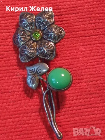 Старинна РЕТРО АРТ БРОШКА РОЗА РЯДКА РЪЧНА МАЙСТОРСКА ФИНА ИЗРАБОТКА КОВАНО ЖЕЛЯЗО УНИКАТ 48756, снимка 14 - Антикварни и старинни предмети - 48818768