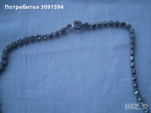  колие- огърлица сребърно покритие  със кристали , снимка 6 - Антикварни и старинни предмети - 35793892