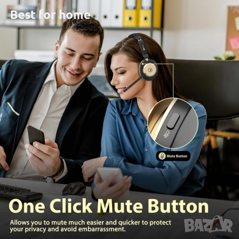 Професионална Bluetooth Слушалка Earbay с Микрофон – Шумопотискане и 40ч. батерия, снимка 5 - Слушалки и портативни колонки - 52978794