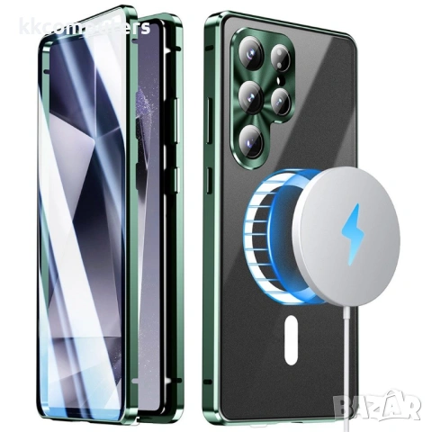 Магнитен калъф за Samsung Galaxy S26 Ultra с метална рамка и закалено стъкло, включен протектор – 5 , снимка 2 - Резервни части за телефони - 53680979