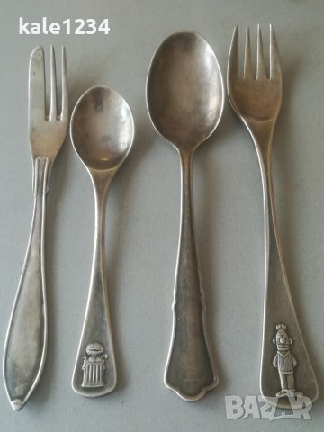 Детски посребрени прибори за хранене. Auerhahn 90 Muppets. Лъжичка. Вилица , снимка 7 - Прибори за хранене, готвене и сервиране - 41019087