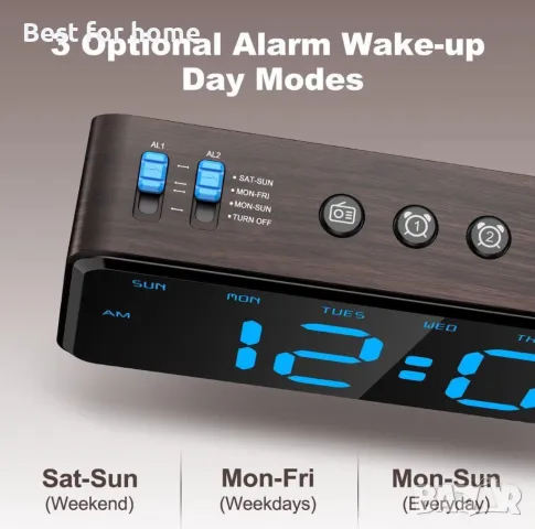 Цифров будилник ANJANK , снимка 4 - Други - 49163287