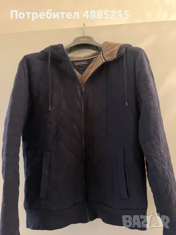 Оригинално  тъмносиньо ватирано яке/горнище Tommy Hilfiger с пухкава подплата VINTAGE FIT