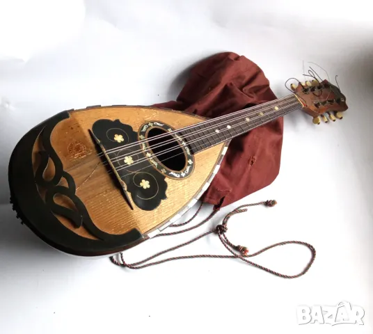фин античен 8-струнен КОМПАНИЯ ROSARIO PORTO bowlback MANDOLIN Италия CATANIA, снимка 7 - Струнни инструменти - 48446550