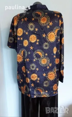 Два броя / Пижама от две части / турско синьо / кобалтово синьо, снимка 13 - Пижами - 36362241