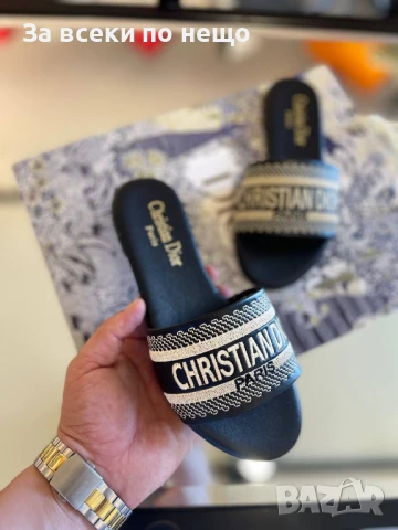 Christian Dior Дамски Ниски Летни Ежедневни Чехли Кристиян Диор - 2 Налични Цвята Код E633, снимка 2 - Чехли - 51001222