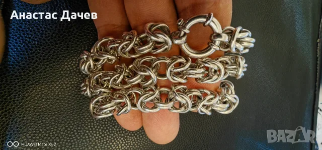 Голям и Масивен Сребърен Ланец, снимка 2 - Колиета, медальони, синджири - 55776754