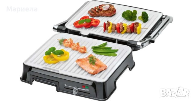 Нов Контактен Грил с керачмични плочи Clatronic, снимка 2 - Скари - 51821318