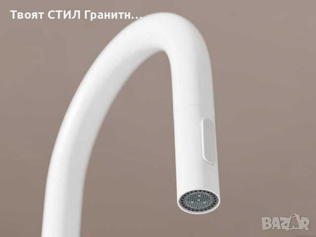 Бял смесител за кухня с изтегляща глава, 2 режима на струя - 9020, снимка 10 - Смесители - 53736533