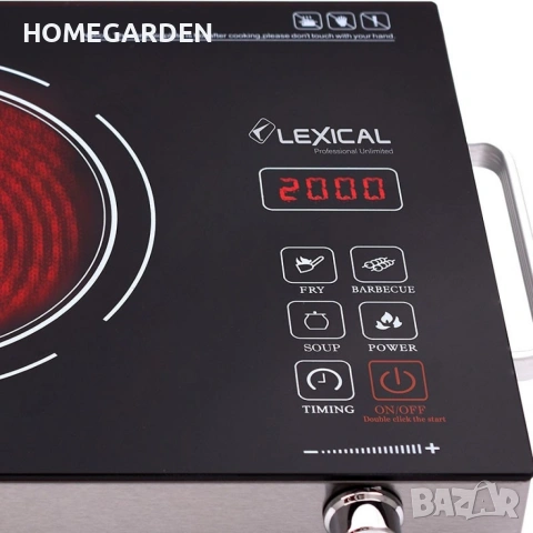 Керамичен котлон Lexical LHP-2705 20 степени на мощност, тъч скрийн, 2000W, снимка 3 - Котлони - 53588332