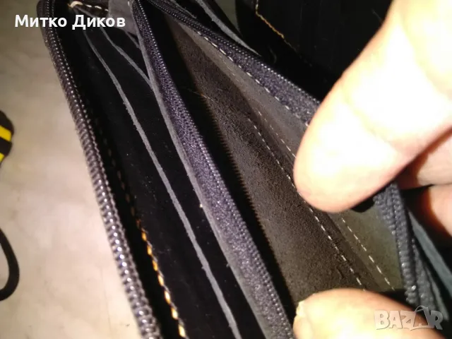 Портмоне чантичка естествена кожа дебела 21х12см, снимка 7 - Портфейли, портмонета - 49600954