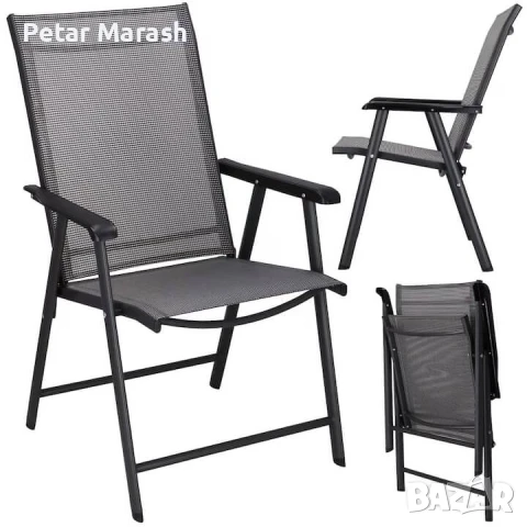 Градински стол Позитано – Kraftworld Garden сгъваем, дишащ, с регулируема облегалка,за градина и към, снимка 7 - Градински мебели, декорация  - 50822619