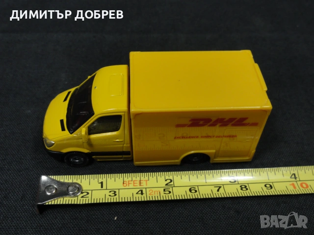 МЕТАЛНА КОЛИЧКА КАМИОН MERCEDES SPRINTER DHL SIKU, снимка 7 - Колекции - 53151758