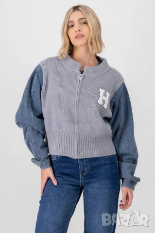 плетени пуловери с деним , снимка 7 - Блузи с дълъг ръкав и пуловери - 51174001