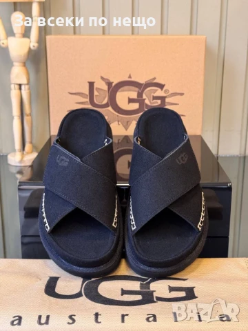UGG Дамски Черни Чехли ЮДЖИДЖИ Код E718, снимка 3 - Чехли - 51225598
