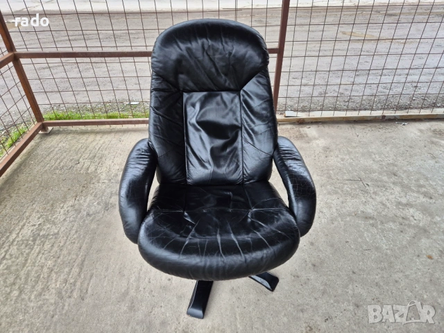 Кожен Релакс Стол/Фотьойл/Кресло , снимка 2 - Дивани и мека мебел - 53429659