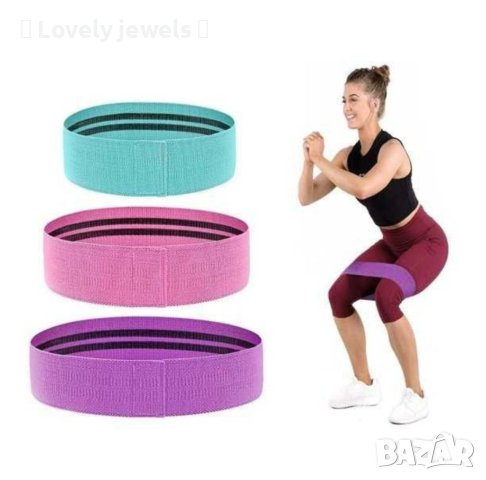 Широки текстилни ластици за фитнес йога , снимка 1 - Други спортове - 40601073