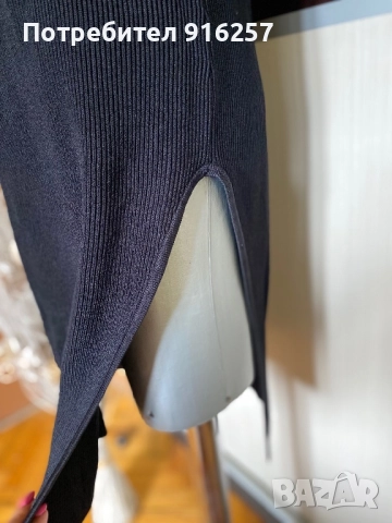 Черна рокля рипс , снимка 4 - Рокли - 51701125