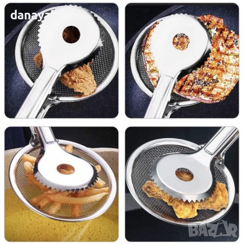 3516 Щипка за пържене и варене с цедка, снимка 2 - Прибори за хранене, готвене и сервиране - 39515125