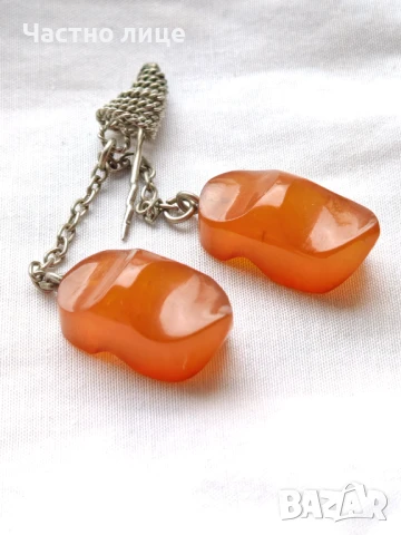 Латвийска Соц СССР Брошка Мелхиор с Кехлибари 1970те г Отлично състояние.