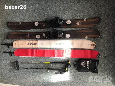 Splitboard - Jones Solution 166см , щеки Leki, колани Jones, Раница EVOC Ai